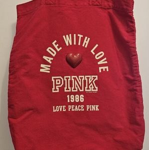 PINK Victoria's Secret Canvas Tote Bag. O/S